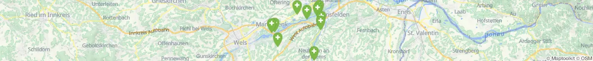 Kartenansicht für Apotheken-Notdienste in der Nähe von Neuhofen an der Krems (Linz  (Land), Oberösterreich)
